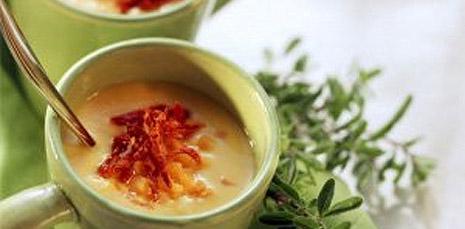 Cream of Butternut Soup with Sundried Tomatoes