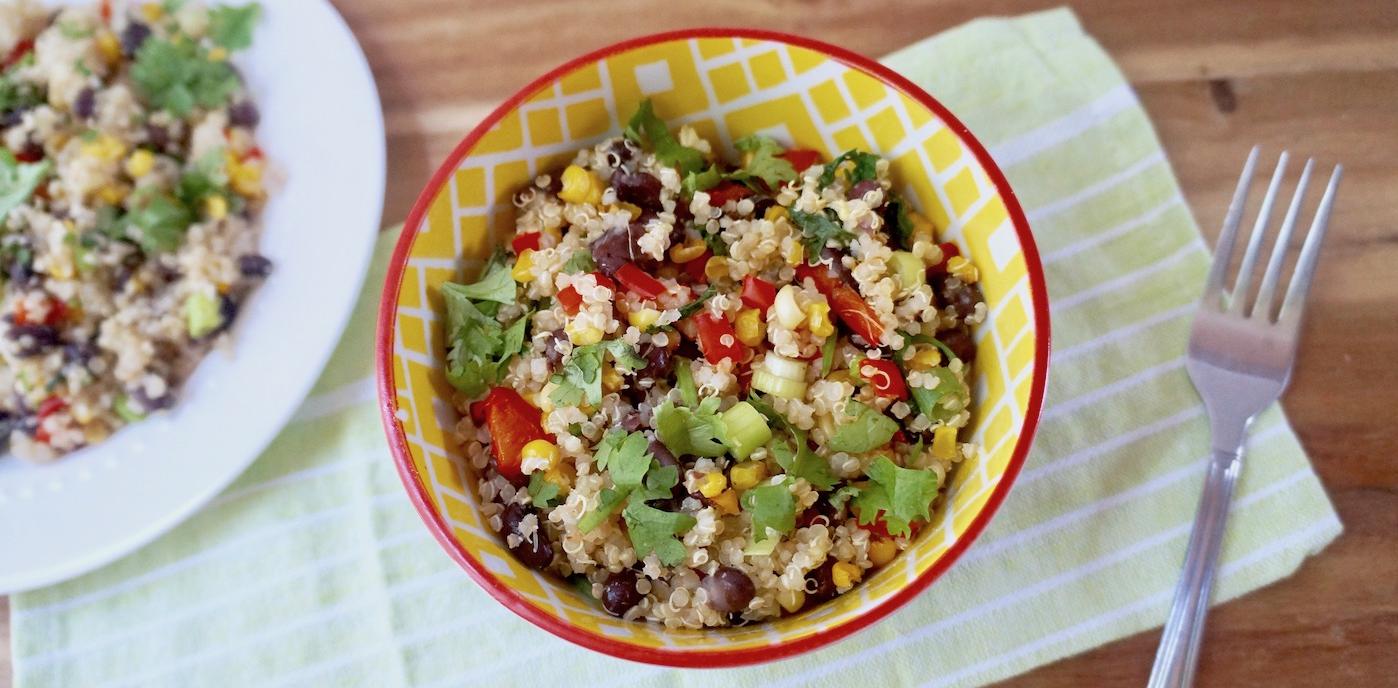 Quinoa Salad with Corn, Black Beans, and Peppers
