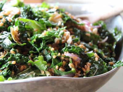 Artichoke Heart, Kale and Farro Salad