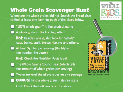 Choose Whole Grain Bread handout from the Whole Kids Foundation