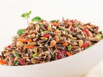 Wild Rice Salad with Pepitas and Cranberries