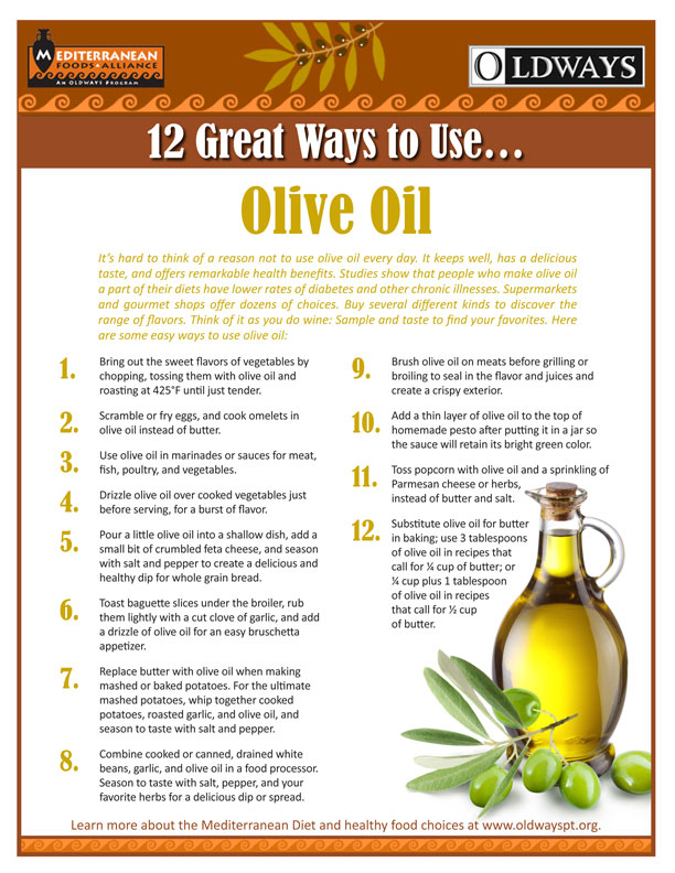 12 Great Ways to Use Olive Oil Oldways