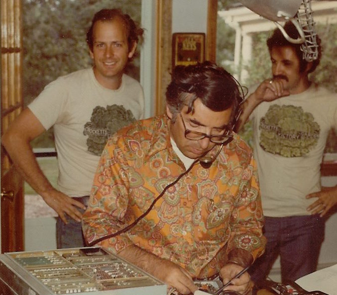 Russell Morash (far left) shooting an episode of "The Victory Garden" in 1977.