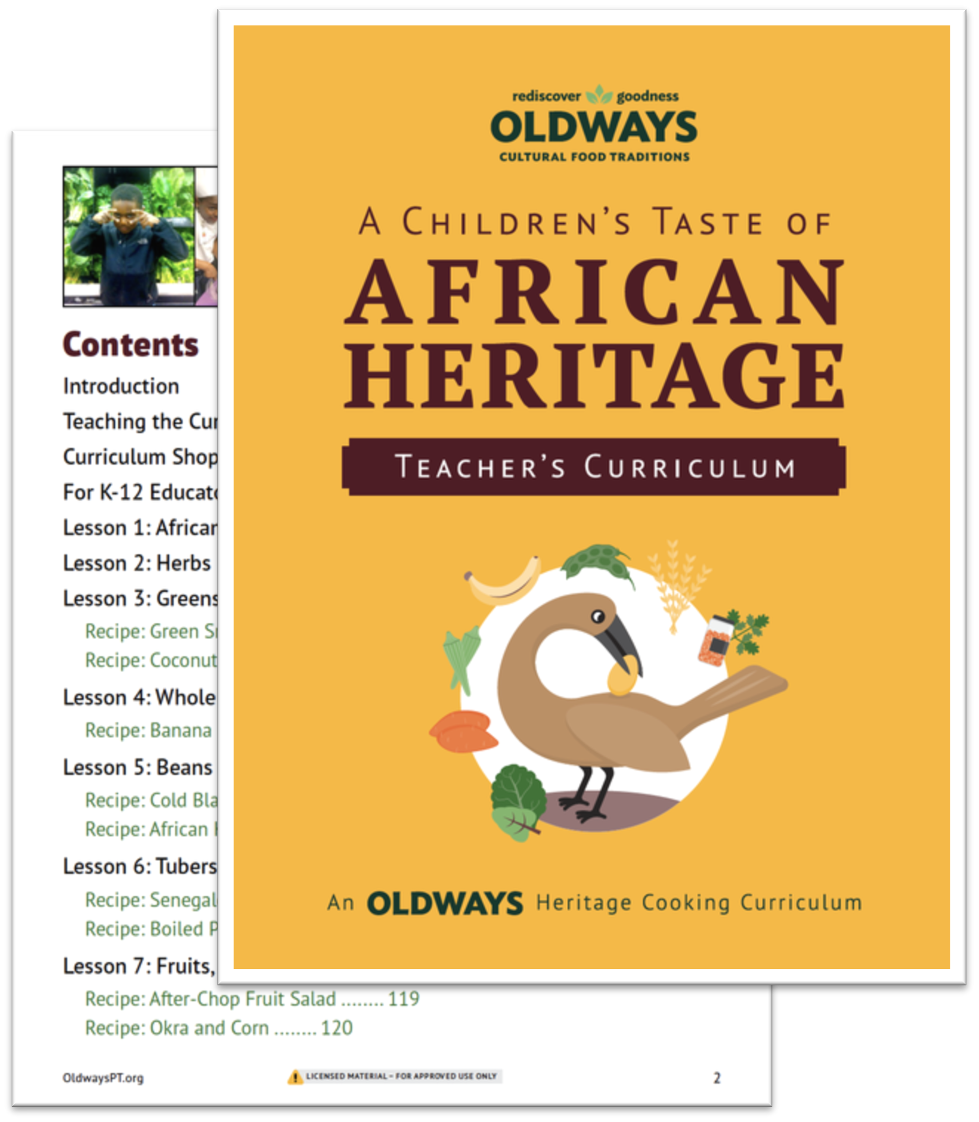 a yellow book cover for A Children's Taste of African Heritage