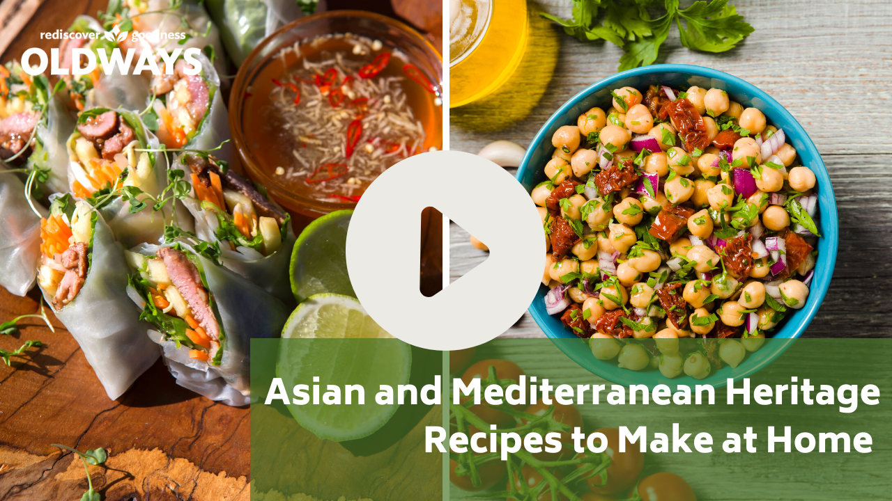 Mediterranean diet and Asian Heritage Diet recipes video