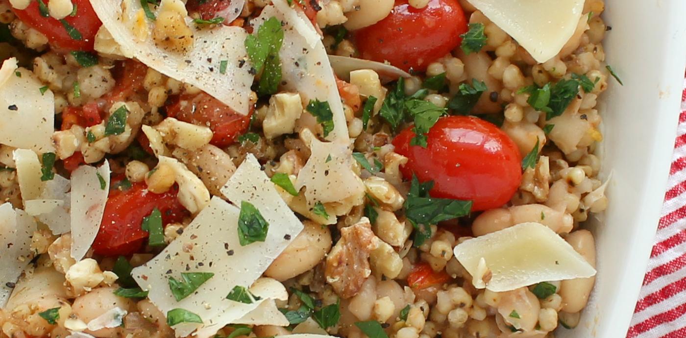Roasted Tomato, White Bean, and Sorghum Salad with Walnuts - OLDWAYS - Cultural Food Traditions OLDW