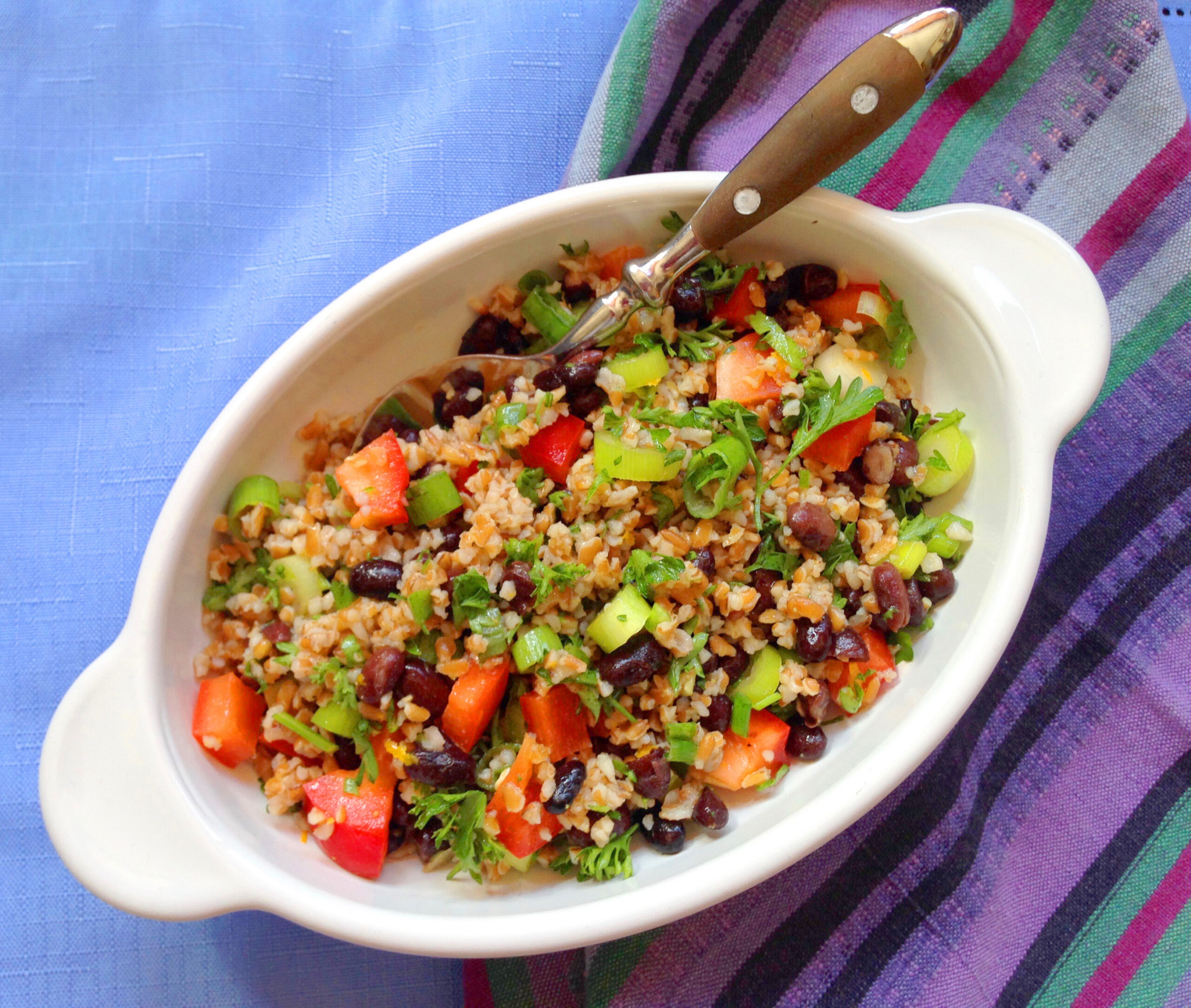 Black Bean Bulgur Orange Salad