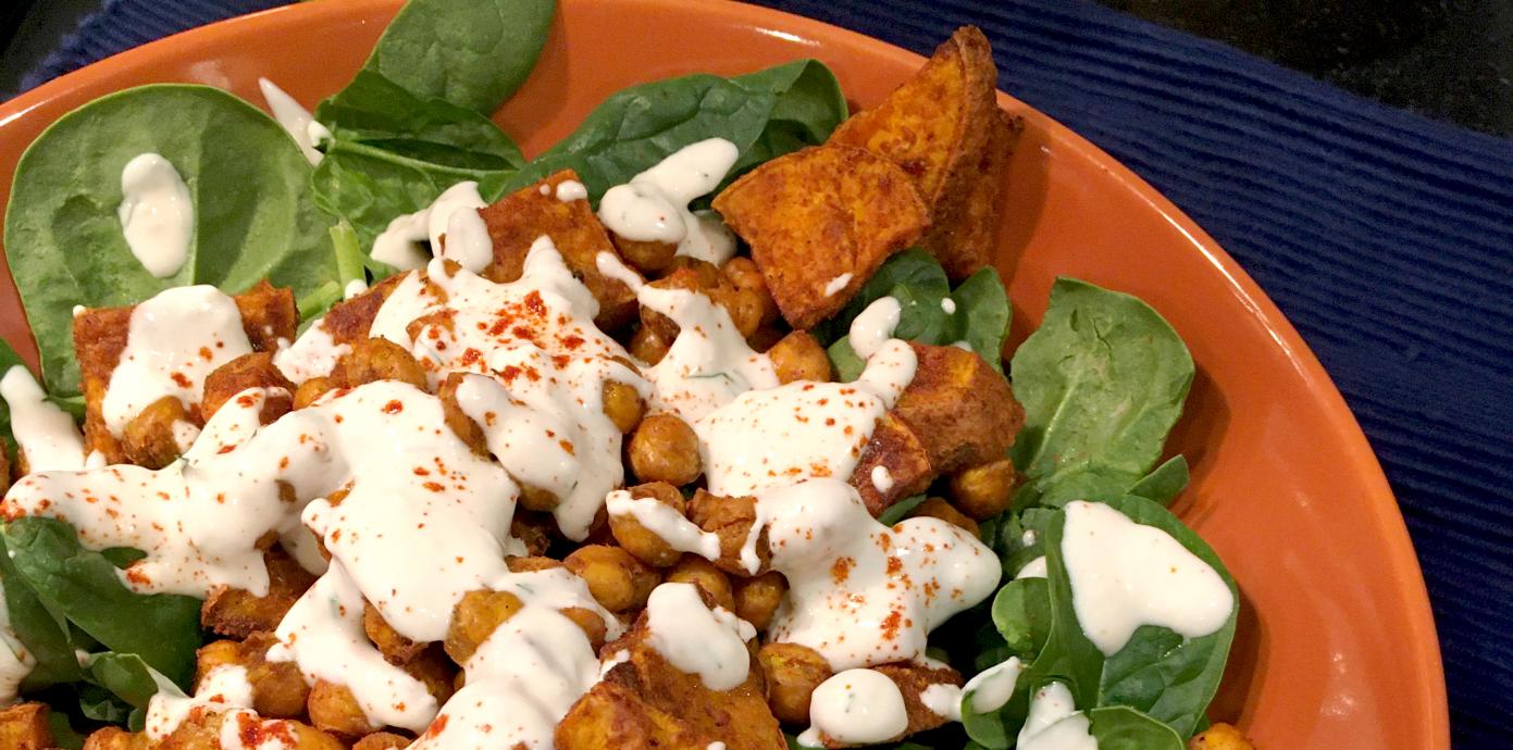 Chickpea Sweet Potato Shawarma Salad - OLDWAYS - Cultural Food Traditions OLDWAYS – Cultural Food Tr