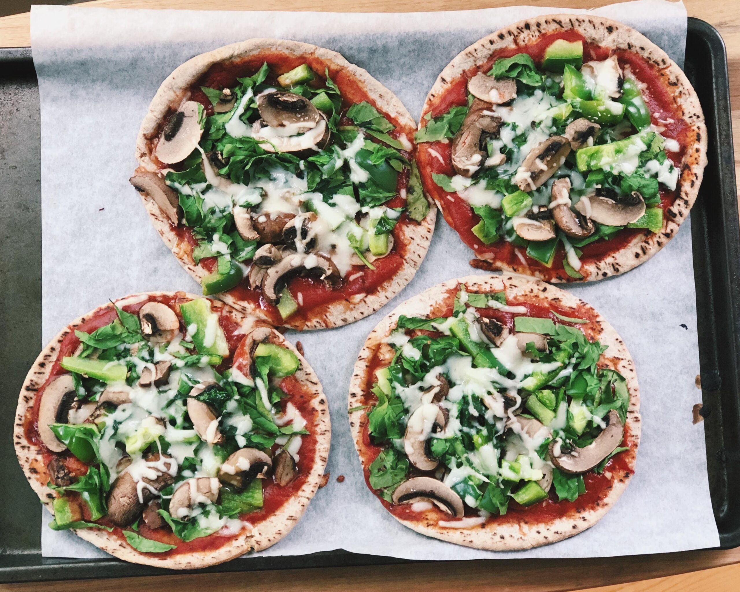 Mediterranean Pita Pizzas