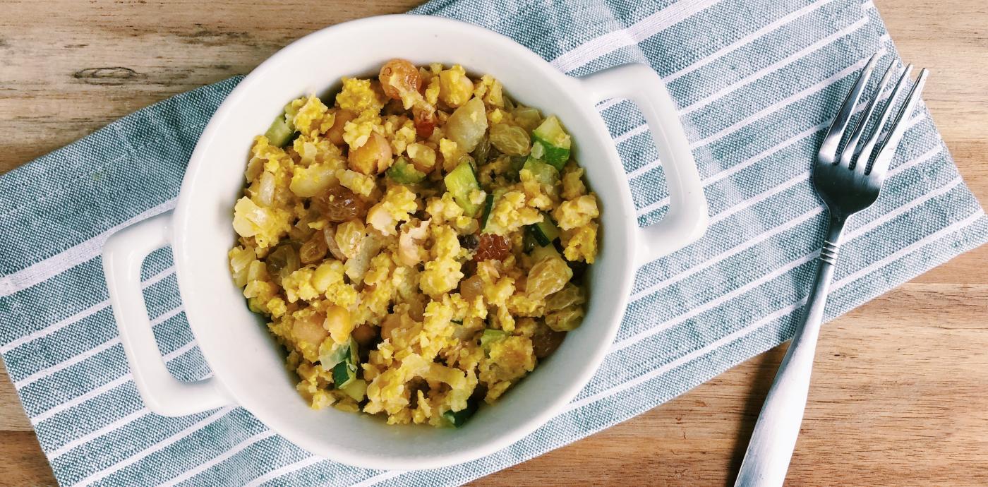 millet with zucchini and chickpeas