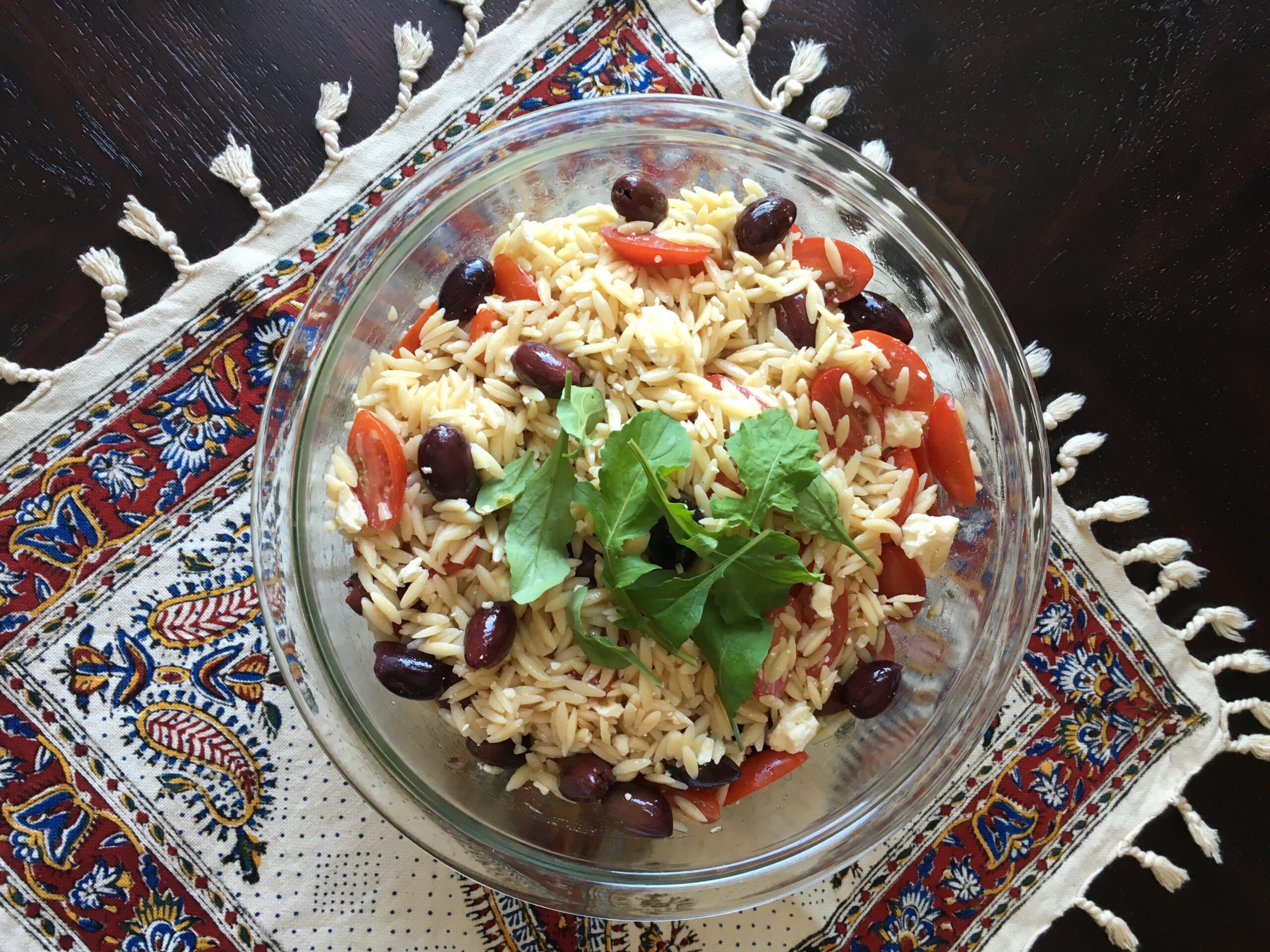 Orzo with Feta, Olives, and Tomatoes