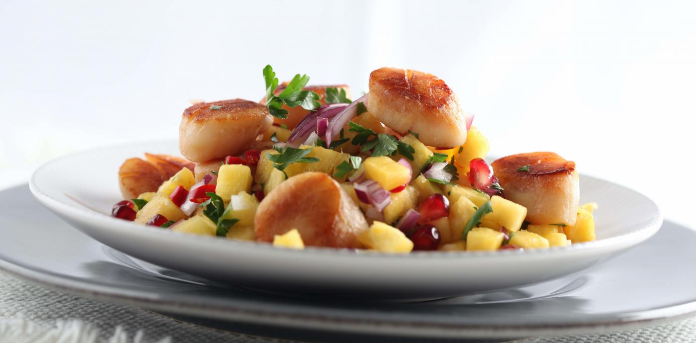 Seared Scallops with Pineapple Salsa - OLDWAYS - Cultural Food Traditions OLDWAYS – Cultural Food Tr