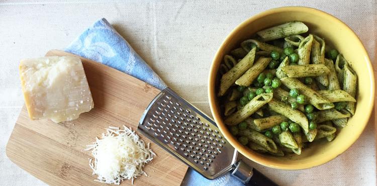 Penne with Arugula Pesto and Peas - OLDWAYS - Cultural Food Traditions OLDWAYS – Cultural Food Tradi