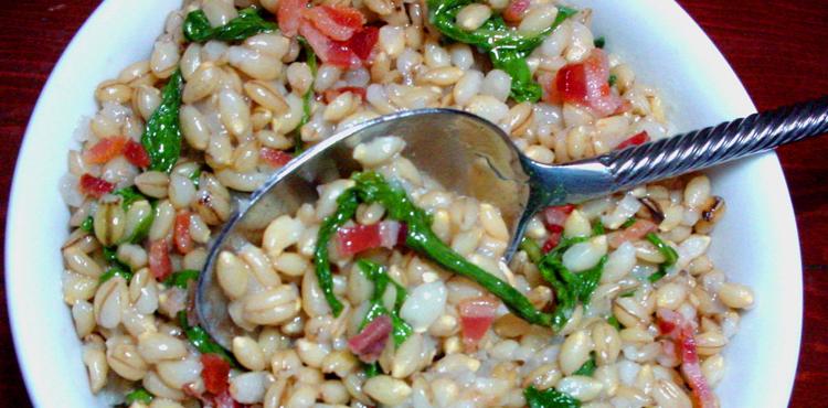 Bacon Sautéed Barley with Arugula - OLDWAYS - Cultural Food Traditions OLDWAYS – Cultural Food Tradi