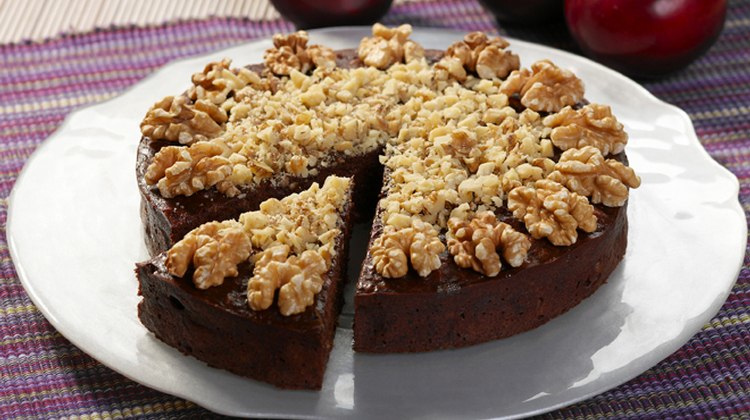 Chocolate Plum Walnut Torte