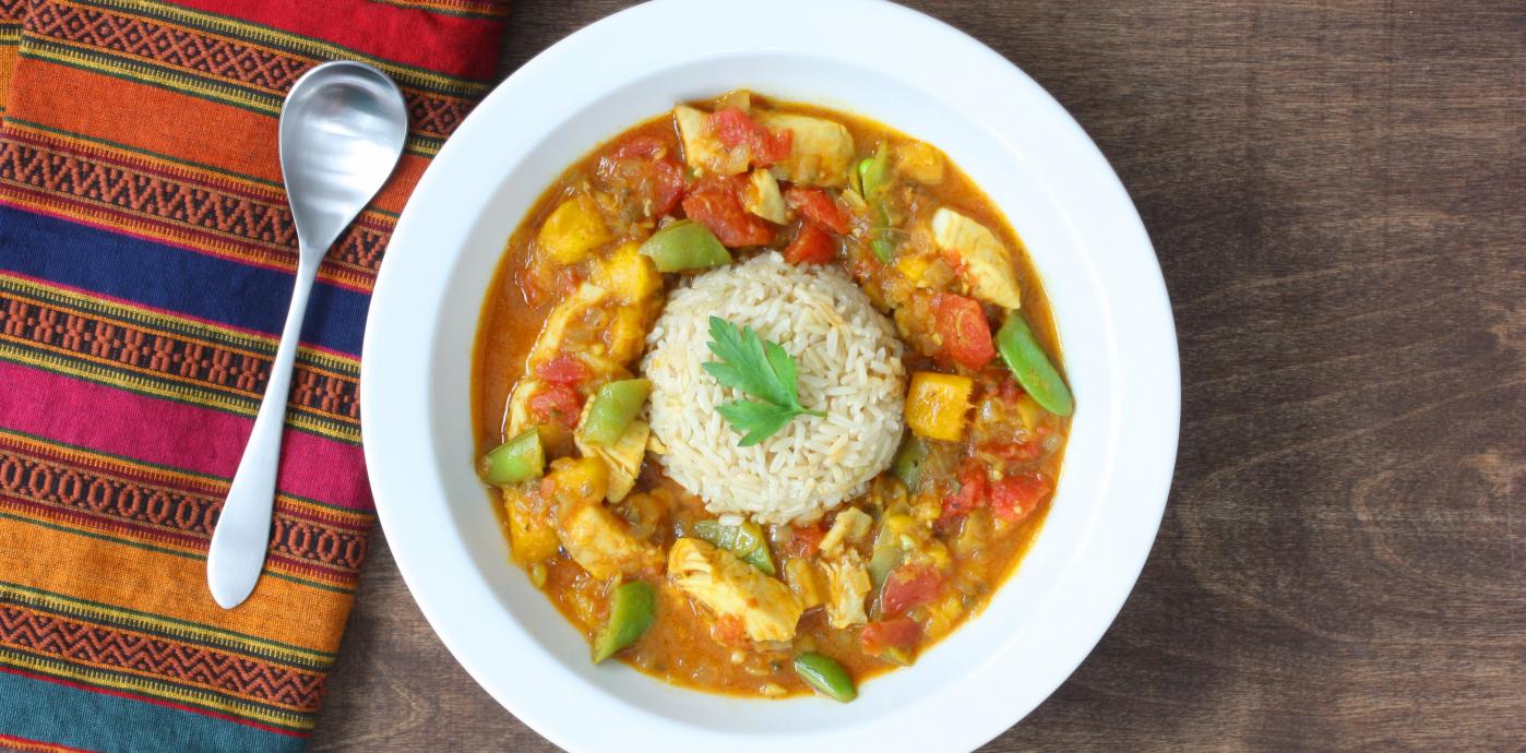 Coconut Fish Curry with Mango and Sugar Snap Peas - OLDWAYS - Cultural Food Traditions OLDWAYS – Cultural Food Traditions