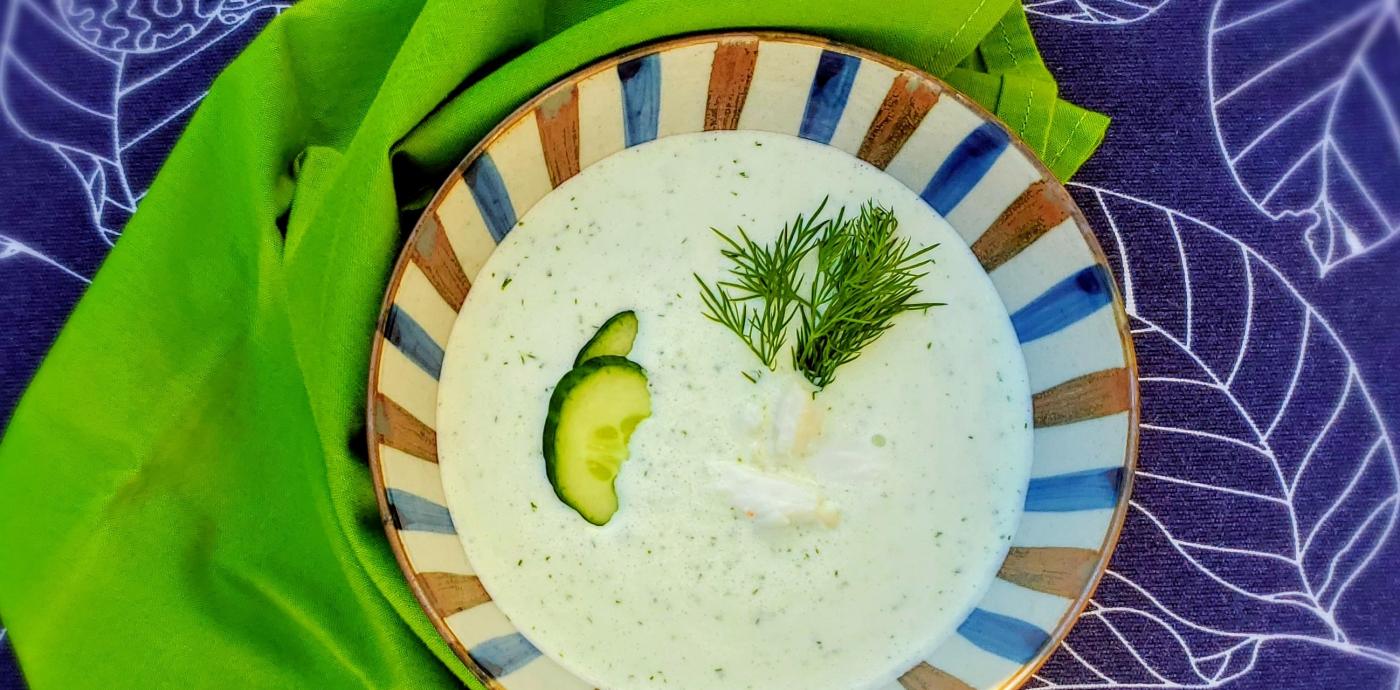 Cucumber Soup with Crab, Greek Yogurt, and Dill - OLDWAYS - Cultural Food Traditions OLDWAYS – Cultu
