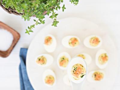 Smoked Salmon Deviled Eggs - OLDWAYS - Cultural Food Traditions OLDWAYS – Cultural Food Traditions
