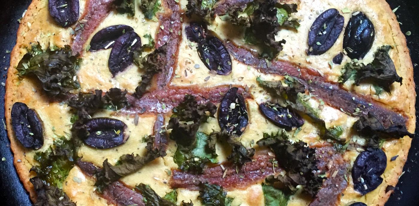 Socca with Anchovies, Olives & Kale - OLDWAYS - Cultural Food Traditions OLDWAYS – Cultural Food Tra
