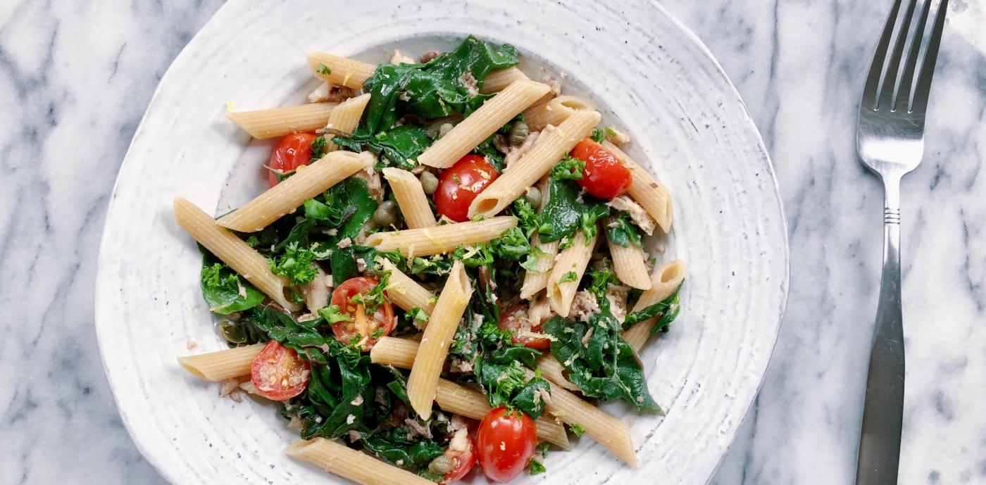 Whole Grain Pasta with Sardines & Swiss Chard - OLDWAYS - Cultural Food Traditions OLDWAYS – Cultura