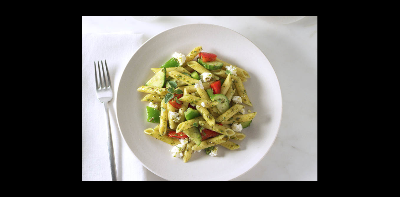 Pesto Mediterranean Penne Pasta Salad - OLDWAYS - Cultural Food Traditions OLDWAYS – Cultural Food T