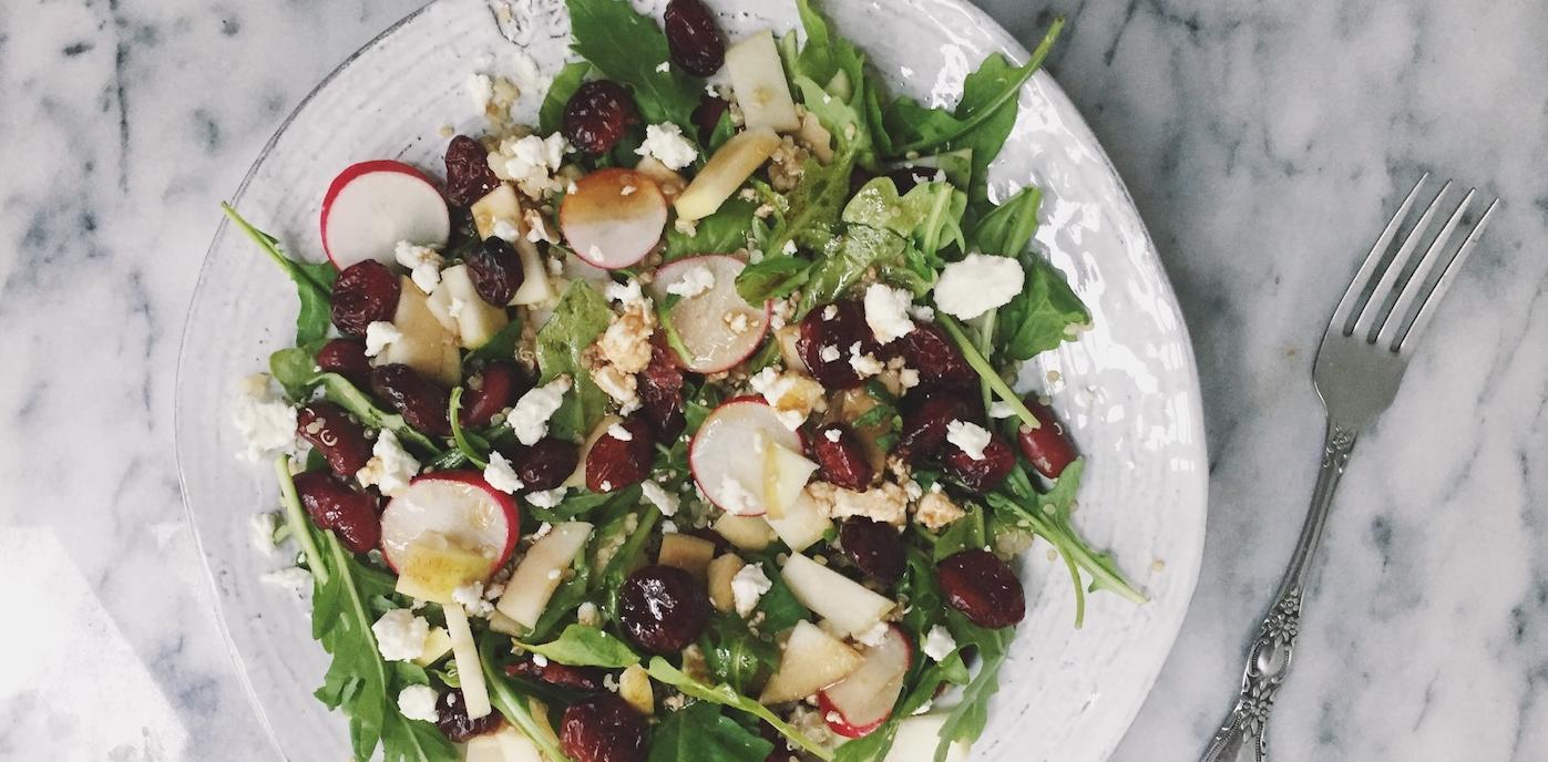 Quinoa & Arugula Salad with Kidney Beans, Cranberries, & Radishes - OLDWAYS - Cultural Food Traditio
