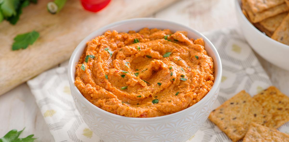 Roasted Red Pepper Hummus - OLDWAYS - Cultural Food Traditions OLDWAYS – Cultural Food Traditions