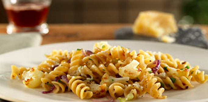 Whole Grain Rotini with Cauliflower and Pecorino Cheese - OLDWAYS - Cultural Food Traditions OLDWAYS