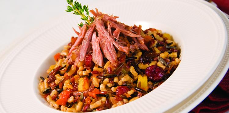 Warm Wheat Berry Salad with Caramelized Squash and Cranberry Fig Chutney - OLDWAYS - Cultural Food T