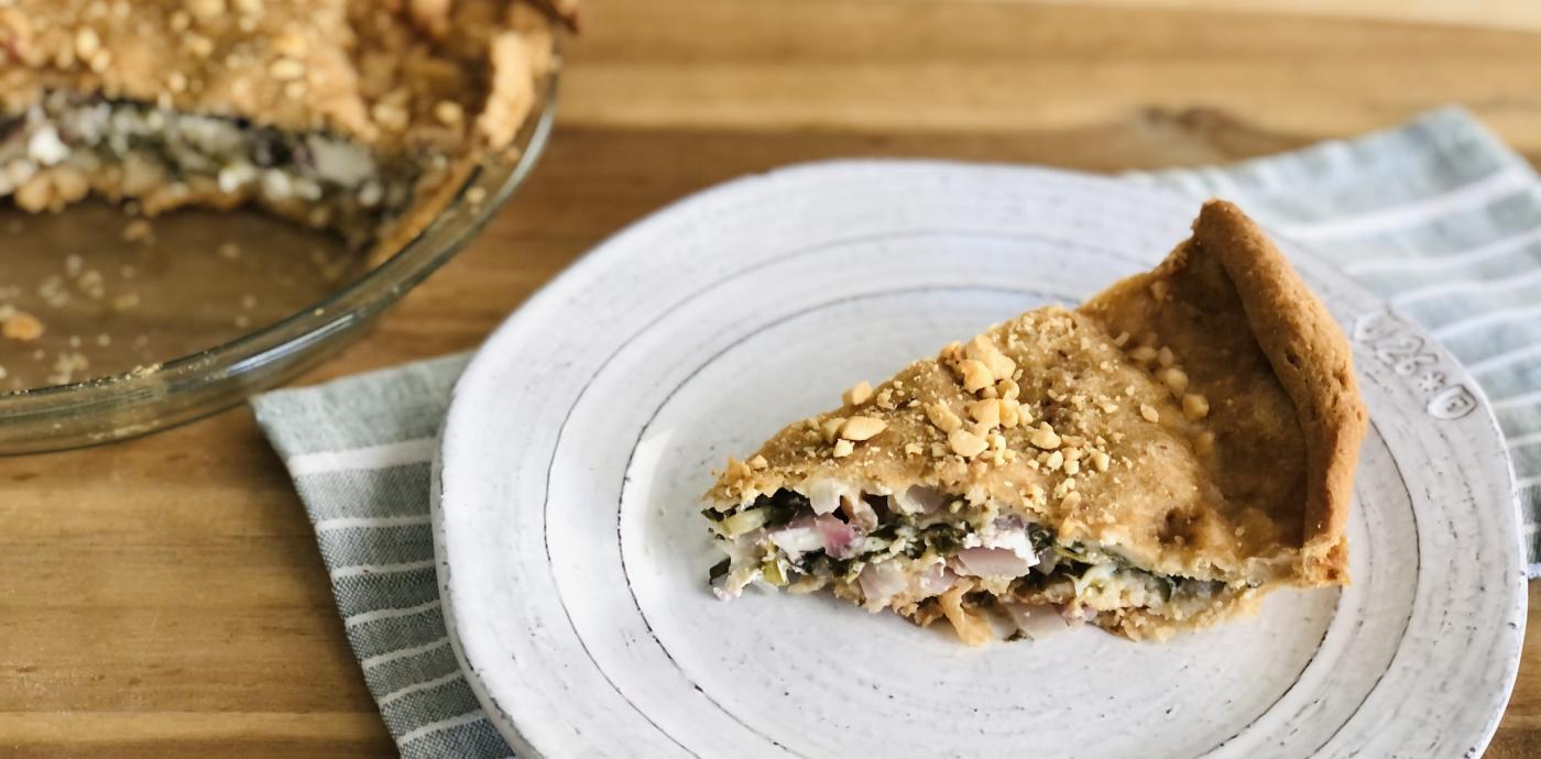 Whole Wheat Greek Greens and Feta Pie with Peanuts - OLDWAYS - Cultural Food Traditions OLDWAYS – Cu