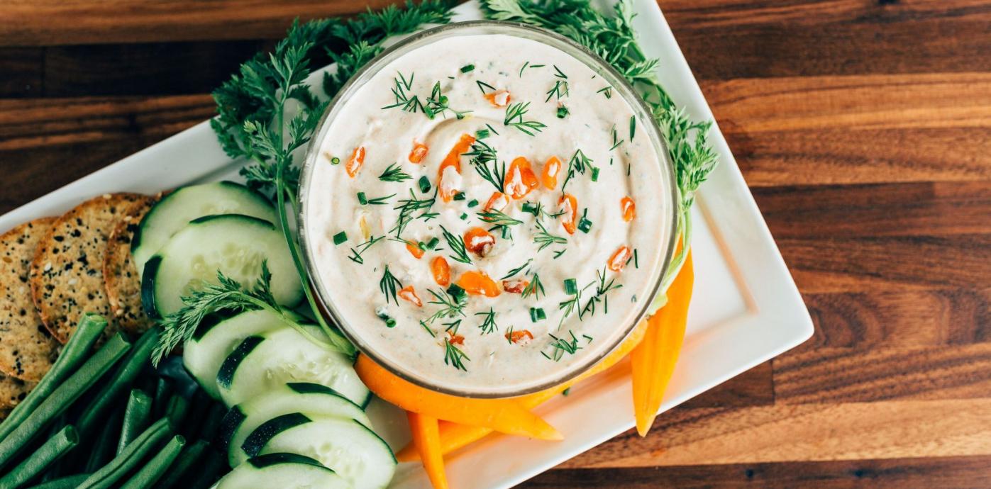 Whole Grain Pita and Vegetables with Salmon Dip - OLDWAYS - Cultural Food Traditions OLDWAYS – Cultu