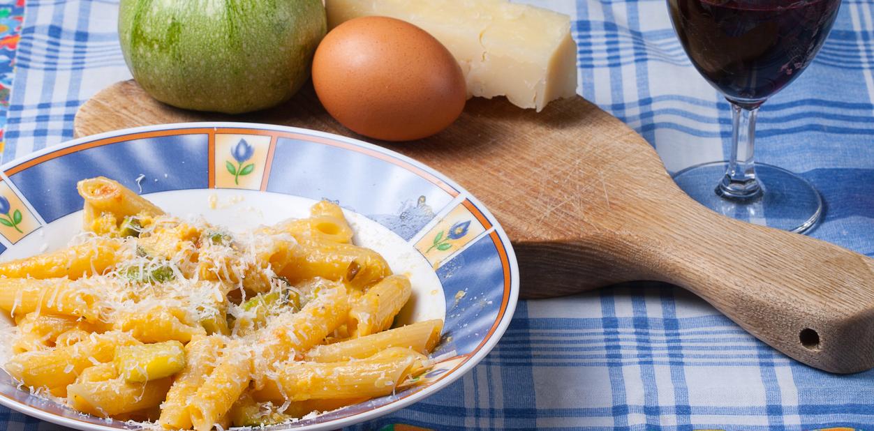 Pasta Zucchini Carbonara - OLDWAYS - Cultural Food Traditions OLDWAYS – Cultural Food Traditions