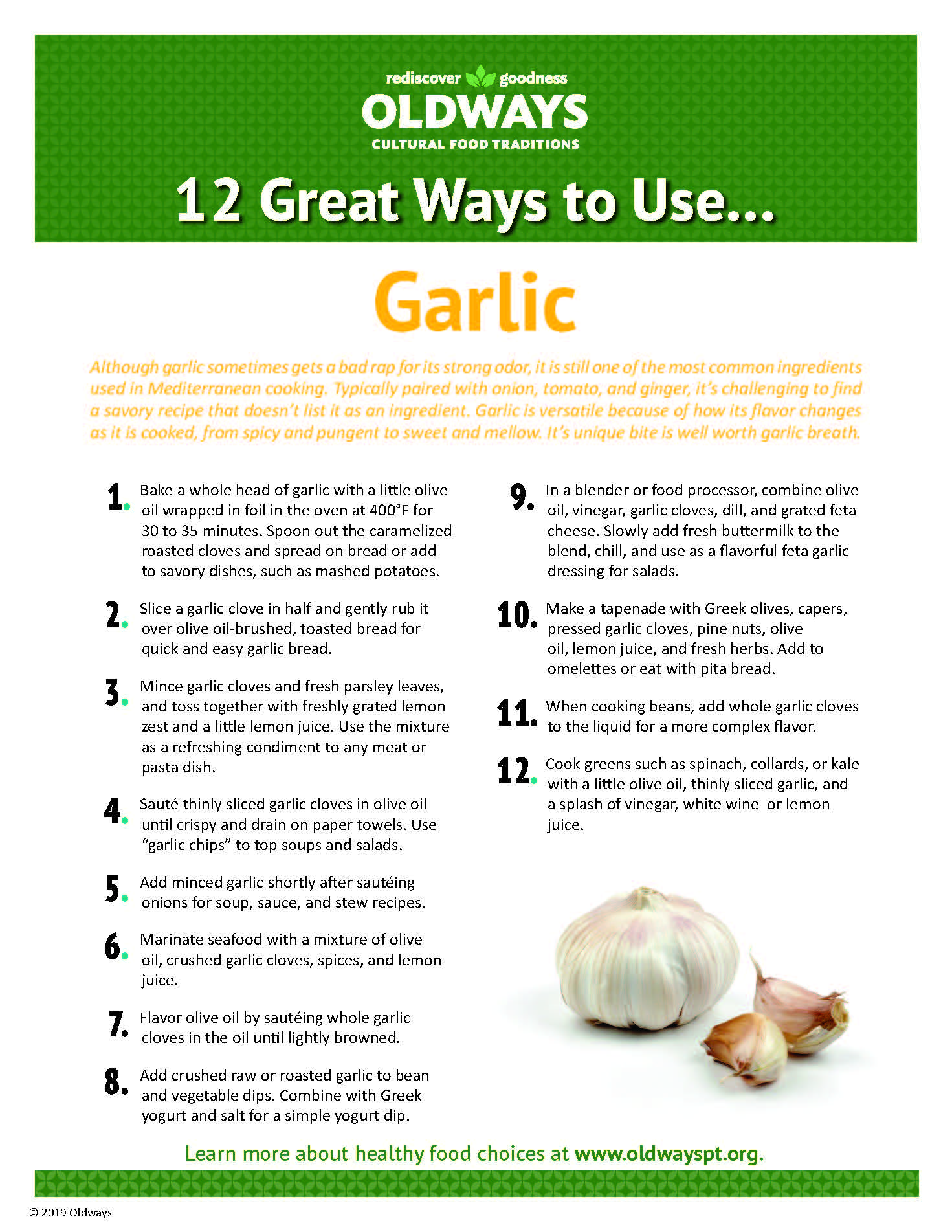 12 Great Ways to Use Garlic - OLDWAYS - Cultural Food Traditions OLDWAYS –  Cultural Food Traditions, image size:1471x1903