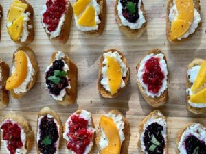 Fruit and Ricotta Crostini