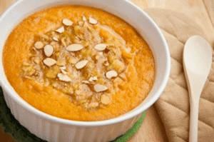 Creamy squash and almond soup