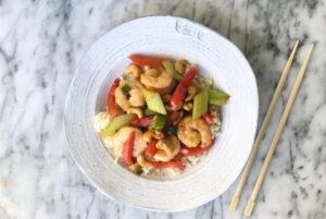 Cantonese-inspired cashew stir fry