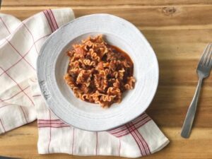 Whole Wheat Pasta with Lamb and Mushroom Ragu