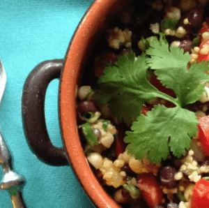 Quinoa black bean and corn salad