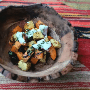 Roasted Pineapple and Sweet Potato